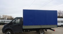 Тент на Газель NEXT алюм. борт, удл. база (4,25 х 2,16 х 1,53м) синий